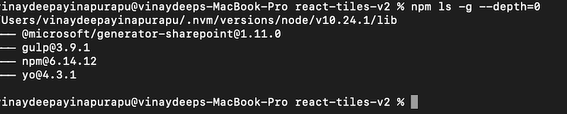 Uninstall SPFx Tool Chain